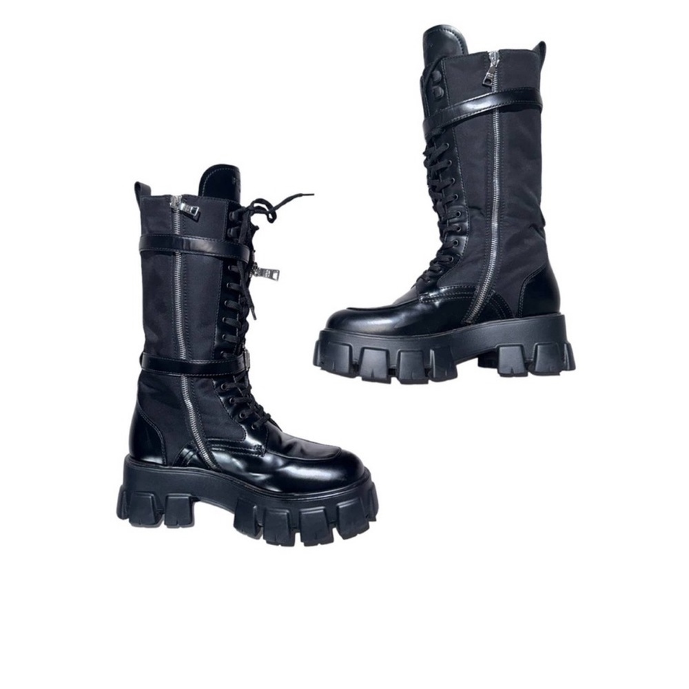 Prada Monolith Mini Bag Knee High Boot - Super CUTE Sz 10